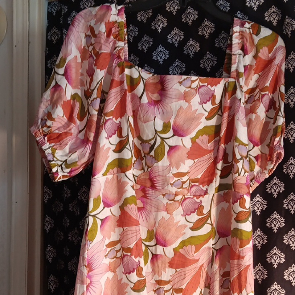 Elegant Floral Long Sleeve Dress